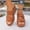 #0123-Brown, variant on Women's Adjustable Strap Wedge Sandals, Open Toe Platform Mules, Cushioned Comfortable Slip On Slippers for Summer Beach Daily Gift