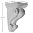 thumbnail image 2 of Ekena Millwork 2 1/4"W x 2 1/4"D x 4 1/4"H Devon Corbel, 2 of 2