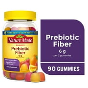 Nature Made Prebiotic Fiber Gummies, Fiber Supplement for Digestive System Support, 90 Ct