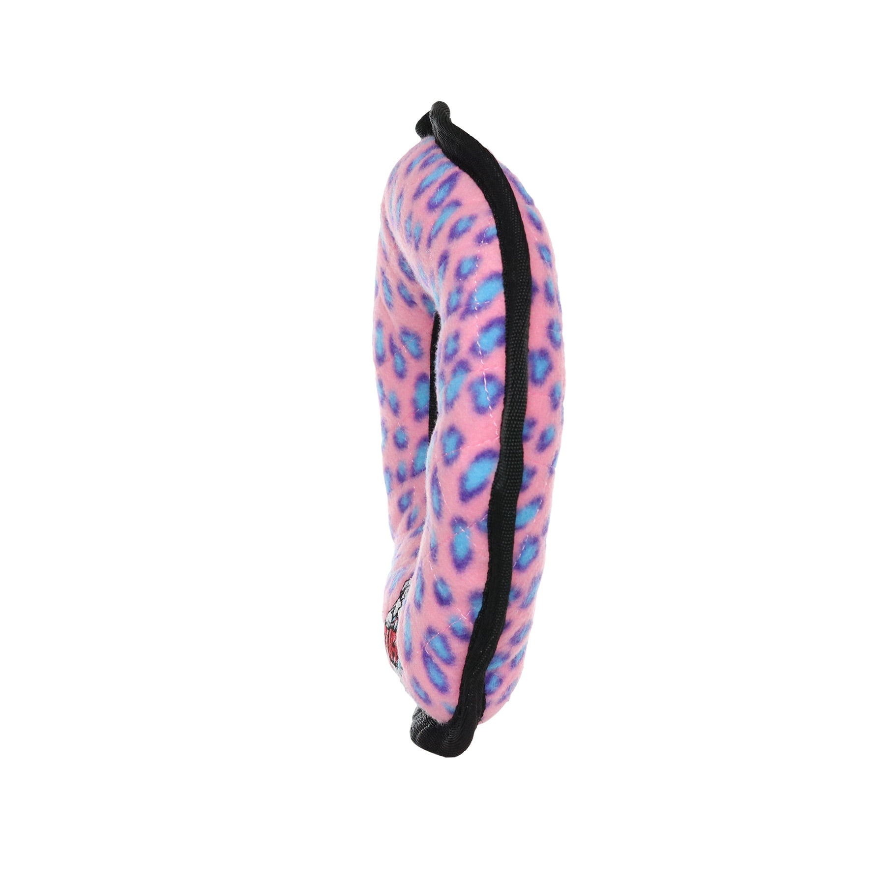 TUFFY® Ultimate Ring Pink Leopard, 2-Pack, Durable Plush Squeaky Dog Toys