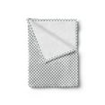 thumbnail image 2 of Lattice Soft Flannel Fleece Blanket, Diagonal Interlacing Stripes Design on a Grey Background Realistic Tile Print, Cozy Plush for Indoor and Outdoor Use, 60" x 80", Grey and White, by Ambesonne, 2 of 5