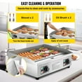 thumbnail image 6 of BENTISM Electric Countertop Flat Top Griddle, 26" Teppanyaki Grill, 3200W Commercial Electric Griddle, Stainless Steel Electric Countertop Griddle with Drip Hole, 50-300℃ Countertop Griddle, 6 of 9