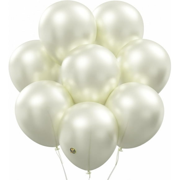 AFTERLOON® Biodegradable Balloons 24 pcs Pearlized White 12 Inch Pearl Color, Pearlescent Thickened Extra Strong Latex Helium Float, Colorful Bulk Color ballon Globos Para Decoration De Fiestas Kids