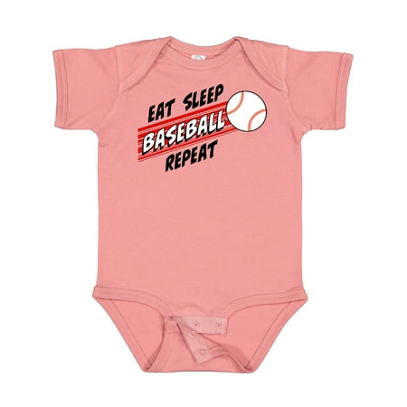 

Inktastic Eat Sleep Baseball Repeat Gift Baby Boy or Baby Girl Bodysuit