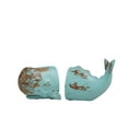 thumbnail image 6 of DecMode 4" Distressed Whale Polystone Bookends with Brown Wood Inspired Accents (Set of 2), 6 of 8