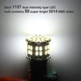 thumbnail image 3 of 4x 1157 BAY15D 50-SMD LED Tail Stop Brake Light Bulbs Super Bright 6000K White, 3 of 7