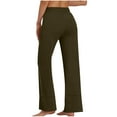 thumbnail image 4 of QUINDOS Women Pants Casual Wide Leg High Waisted Full Length Pants Drawstring Loose Trousers with Pockets, 4 of 7