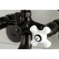 thumbnail image 4 of Kingston Brass KS266PXORB Kingston Three-Handle 2-Hole Wall Mount Clawfoot Tub Faucet with Hand Shower in Oil Rubbed Bronze, 4 of 7