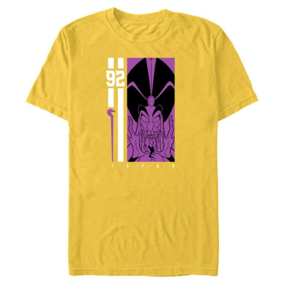 Disney Aladdin Jafar 92 Purple Jersey - Short Sleeve Blended T-Shirt for Adults - Customized-Yellow