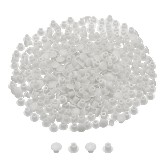 350Pcs Plastic Hole Plugs Screw Cap Covers, 5mm(3/16") Decoration Tapping Screw Cover,Light Gray