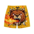 thumbnail image 5 of UVEASISHA Mens Beach Shorts with Pockets Fashion Animal Printed Drawstring Swim Trunks Loose Fit Breathable Lightweight Swimwear Shorts Yellow XXL, 5 of 9