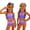 Purple, variant on Grblisyd Girls Swimsuits Two Piece Casual Scoop Neck Gradient Bikini Sets Size 1-10 Years