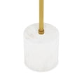 thumbnail image 5 of Simpli Home Turner 12 inch Wide Solid Mango/Genuine Marble/Iron Modern End Table in Black/Gold/White, 5 of 6