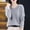 #Gray, variant on DPTALR Women's Solid Color Long Sleeve Button-Up Round Neck Casual Fashion Sweater,White,Size XXL