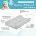 thumbnail image 4 of LA Baby 2 Sided Contoured Diaper Changing Pad with Easy to Clean Quilted Cover, White, 4 of 5
