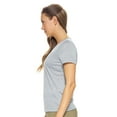 thumbnail image 2 of Expert Brand USA-Made Women's Natural-Feel Jersey V-Neck, Heather Gray, Small, 2 of 7