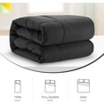 thumbnail image 5 of King Comforter,Quilted Duvet All Season Down Alternative Bedding Duvet Insert Soft Fluffy Breathable Microfiber 200gsm with 8 Corner Tabs Easy Care Black, 5 of 6