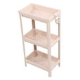 thumbnail image 5 of Bathroom Floor Storage Shelf Multifunctional Multi Layer Stable Durable Freestanding Corner Rack Shelves Beige 3 Layers, 5 of 5