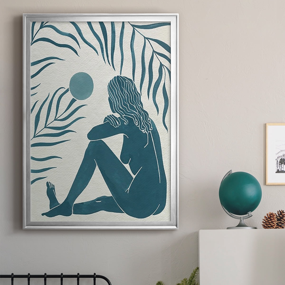 Moon Gazer II Premium Framed Print, in Gold, Black, or Silver - Ready to Hang