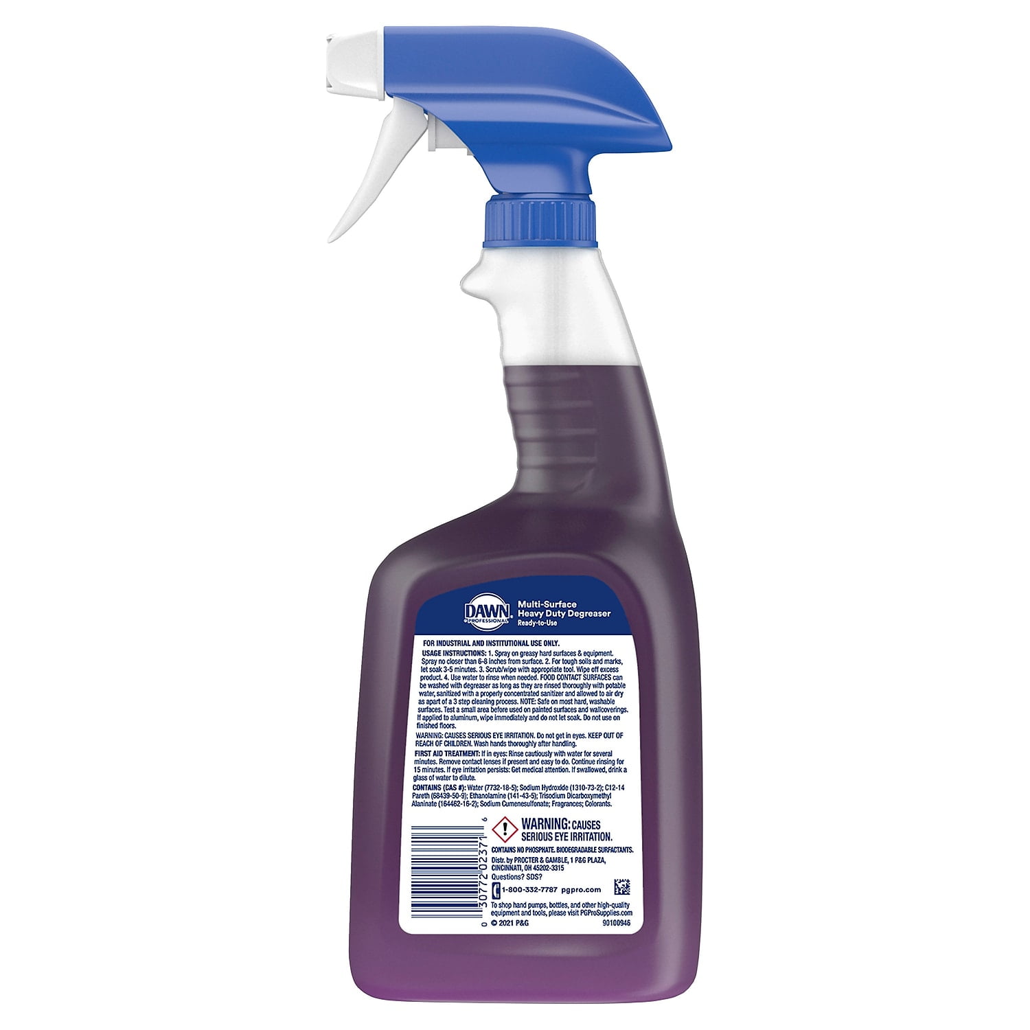 Dawn Professional 07308 32 oz Spray Bottle Multi-Surface Heavy Duty Degreaser - Fresh Scent
