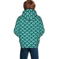 thumbnail image 2 of KLL Unisex Kids Boys Girls Hooded Pocket Pullover Hoodies-Aquamarine Glitter, 2 of 6