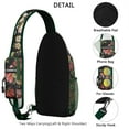 thumbnail image 3 of Floral Crossbody Sling Backpack for Womens Causal Sling Bag with Adjustable Shoulder Straps for Travel Hiking Chest Bag Daypack Anti-theft Purse, 3 of 6