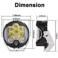 thumbnail image 4 of Lámpara de trabajo LED de 7 pulgadas 90W shamjiam 8000LM IP67 Lámpara antiniebla impermeable para todoterreno 4WD camión ATV shamjiam Luz de trabajo, 4 of 7