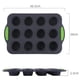 thumbnail image 2 of Small Cupcake Silicone Muffin Pan 12 Round Holes Non Stick Baking Tray, 2 of 10