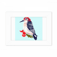 thumbnail image 1 of Bird Animal Magpie Redhead Photo Mount Frame Picture Art Painting Desktop 5x7 inch, 1 of 3