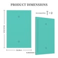 thumbnail image 3 of Fotbe Teal Turquoise Print Duplex Receptacle Wall Plate, 1-Gang 5.0" x3.0" Wall Outlet Covers, Dual Outlet Faceplates Covers, Color-matched Screws Included-Style V, 3 of 6