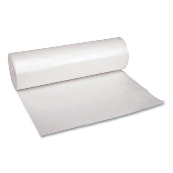 Low Density Repro Can Liners, 45 Gal, 1.4 Mil, 40" X 46", Clear, 10 Bags/roll, 10 Rolls/carton | Bundle of 5 Cartons
