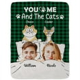 thumbnail image 2 of Custom Photo Pet Couple You & Me And The Cats - Personalized Fleece Blanket,, 2 of 4