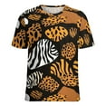 thumbnail image 5 of Animal Print Patterns Women's Short Sleeve T-Shirt Crew Neck Casual Summer Trendy Loose Fit Tops, 5 of 6