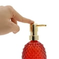 thumbnail image 3 of Unique Bargains 1 Pc Durable Pineapple-shaped Soap Dispenser 11.84oz Red Gold Tone, 3 of 6