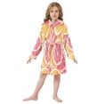 thumbnail image 6 of FORMRS Niños Bathrobe Unisex Hooded Robe Soft Plush Pajamas Sleepwear, Size 2-3T, Pink Grapefruit Slices, 6 of 7
