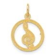 thumbnail image 2 of Finest Gold 14K Yellow Gold Treble Clef Charm, 2 of 2