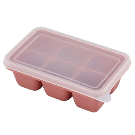 

3Pcs Ice Tray 6 Grid Mini Ice Cube Mold Soft Chocolate Candy Mould with Lid Bakeware