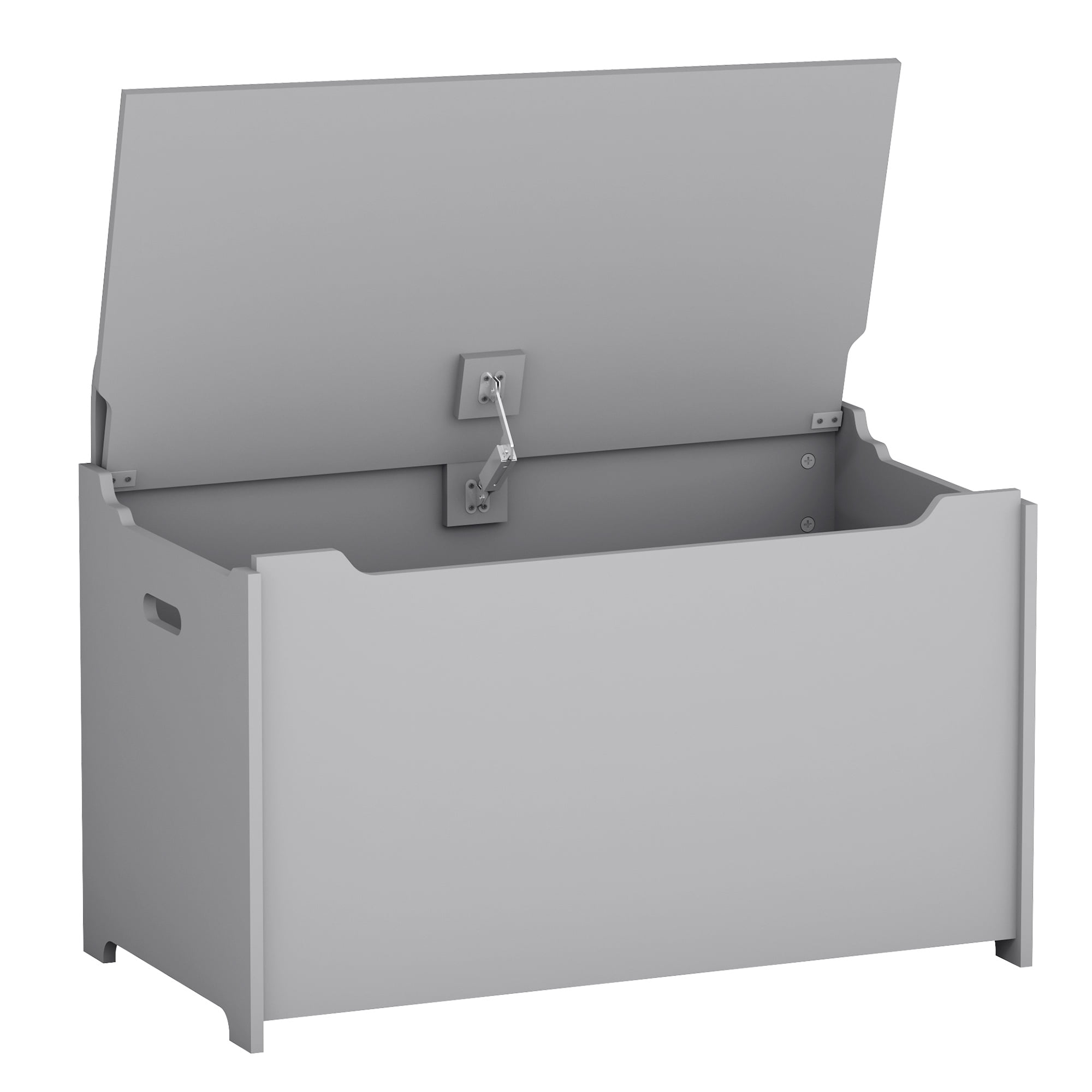 Toy Storage Organizer, iRerts Wood Kids Storage Bench with Hinges and Seating Bench, Girls Boys Toy Storage Box for Building Blocks, Books, Kids Storage Bench for Entryway, Bedroom, Playroom, Gray