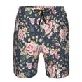 thumbnail image 4 of Naloa Vintage Floral Men's Beach Shorts, Surfing shorts, Swim trunks, Quick Dry Swim Trunks for Surfing Beach Fun - Small, 4 of 9