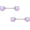 Light Purple, variant on 2PCS 316L Surgical Steel 14G Nipple Ring CZ Crystal Front Facing Gems Nipple Barbell Bar 12mm 1/2 Inch