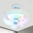 thumbnail image 1 of Lámpara de araña silenciosa LED con base E27 3 velocidades perfil bajo para dormitorio sala de estar y cocina, 1 of 9