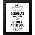 thumbnail image 2 of York, Leah 12x14 Black Modern Framed Museum Art Print Titled - Bathroom Etiquette II, 2 of 5