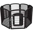 thumbnail image 2 of Plastic Pet Pen Fence Enclosure With Gate -  Grey, 2 of 3
