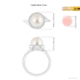 thumbnail image 5 of ANGARA South Sea Cultured Pearl & Diamond Halo Bypass Ring in 14K White Gold for Women | June Birthstone, Birthday, Anniversary, Jewelry Gift for Women | Pearl Ring, 5 of 9