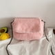 thumbnail image 5 of Bolso pequeño de peluche para mujer, regalo de Navidad, bolso de mensajero de moda, bolso de peluche con cadena, color rosa, 5 of 5