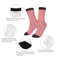 thumbnail image 3 of Fuzoiu Red And White Stripes Print Kids Socks For Boys Girls,Grip Crew Socks with Non Slip,Lightweight Stretch Crew Socks,Toddlers Crew Boot Socks, 3 of 5