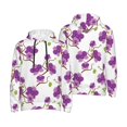 thumbnail image 6 of Bingfone Orchids Flowers Men's Drawstring Hoodie Long Sleeve Pocket Sweatshirts-Medium, 6 of 6