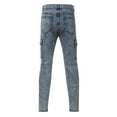 thumbnail image 1 of HBFAGFB Slim Fit Jeans for Men Stretch Denim Pant Ripped Straight Trouser Jeans with Pockets Dark Gray Size M, 1 of 5