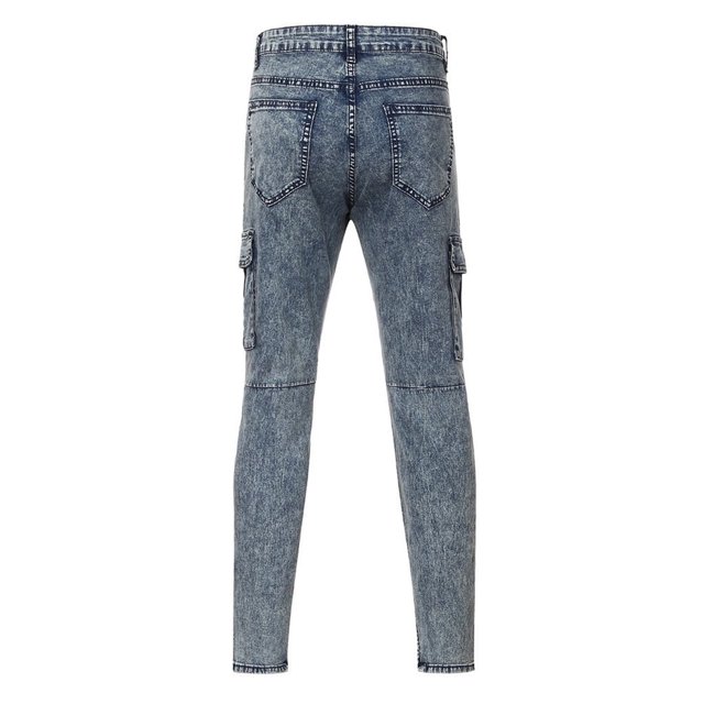 HBFAGFB Slim Fit Jeans for Men Stretch Denim Pant Ripped Straight Trouser Jeans with Pockets Dark Gray Size XL