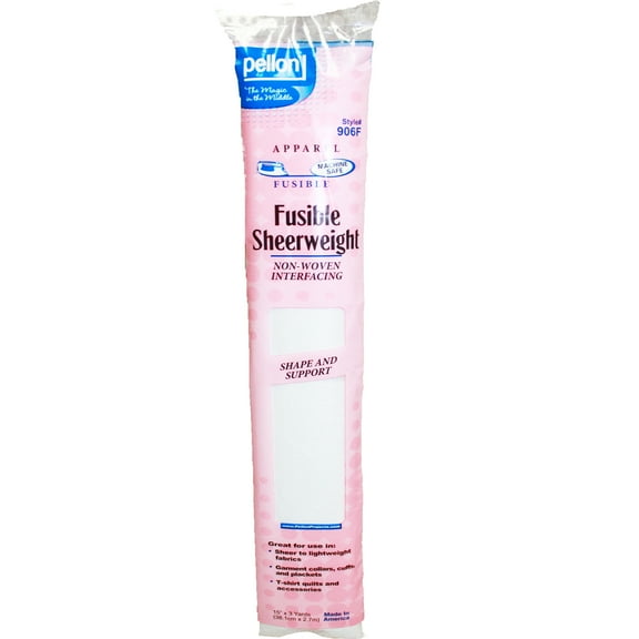 Pellon 906F Fusible Fabric Interfacing, White 15" x 3 Yards Precut 906FPLKG
